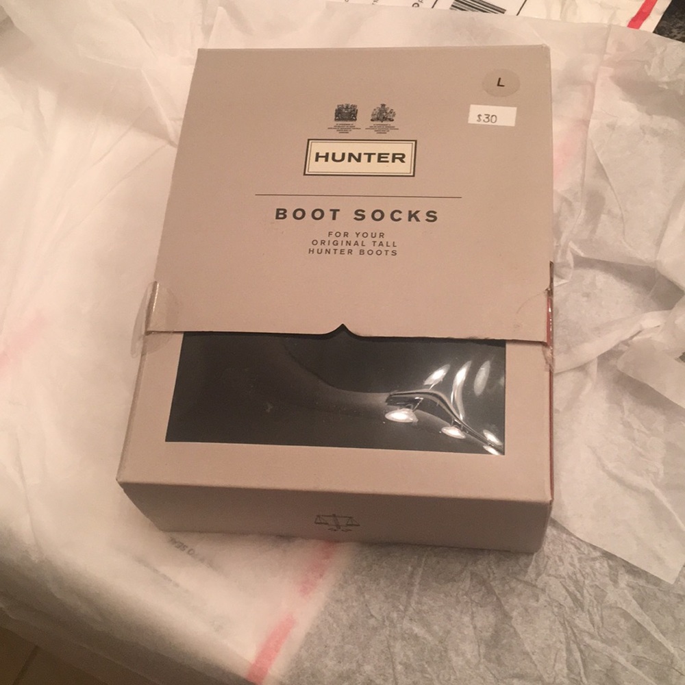 Black Hunter Tall Boot socks size L